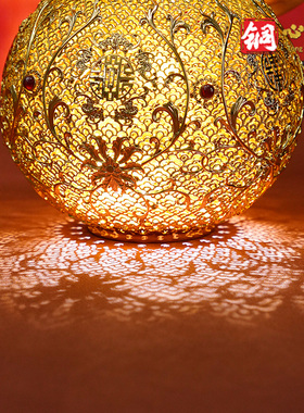 黄铜摆件《花丝福禄葫芦》铜工艺品客厅玄关装饰家居乔迁开业礼品