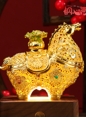 花丝马上来财摆件招财进宝