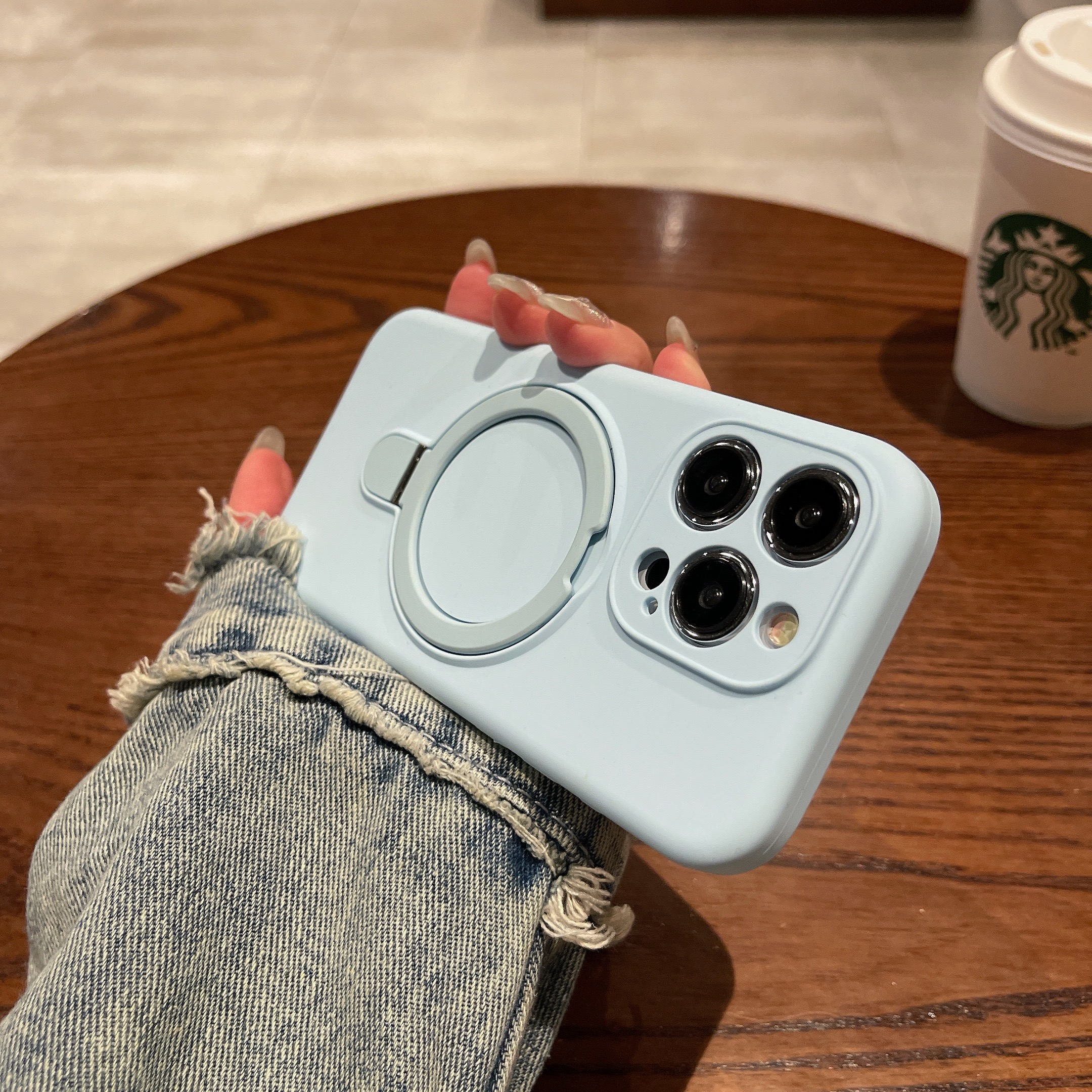 磁吸支架适用苹果15Promax手机壳iPhone14液态硅胶15pro精孔全包13简约纯色14pro情侣12新款11防摔手机套 - 图0