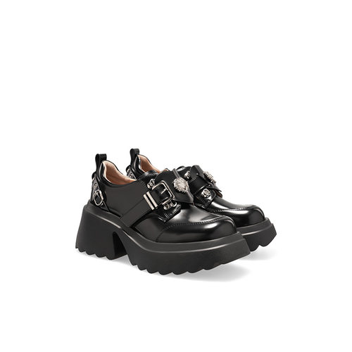 【欧阳娣娣同款】knkw美少女战士英伦风厚底小皮鞋女甜酷乐福单鞋 - 图3