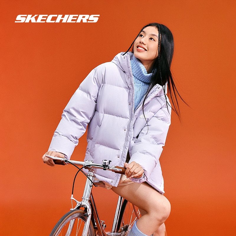 Skechers斯凯奇羽绒服冬季男女款百搭经典上衣防风保暖防泼水外套