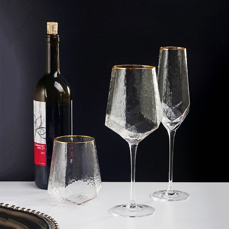 红酒杯水杯无铅创意葡萄酒杯高颜值金边高脚杯香槟杯钻石杯子礼盒,淘宝优惠券,粉丝福利购,淘宝优惠卷