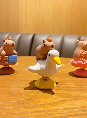 创意可爱卡皮巴拉水豚树脂摆件