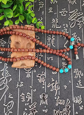 红砭石手链佛珠项链砭石保健项链女士毛衣链时尚手链