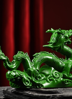 木雕摆件龙实木头雕刻十二生肖家居装饰客厅书架办公司工艺贺礼品