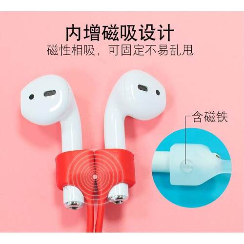 适用vivo TWS Neo蓝牙耳机线TWS Earphone运动耳机防丢绳XE680磁吸挂绳防脱连接线硅胶防掉软绳后绕式颈挂绳 - 图0