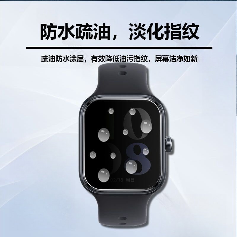 昌想适用定制方形手表防窥膜可自由裁剪华强北S9手表屏幕防偷窥水凝膜华为智能手表保护隐私贴膜抗指纹软贴模