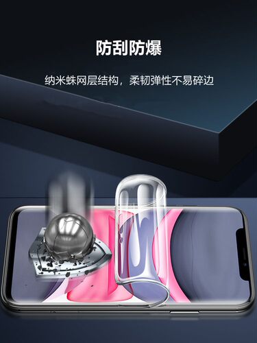 适用苹果5/6水凝膜iphone16手机贴膜7/8Plus曲面屏SE2保护17/12前后4S护眼ipx软XR防窥XSmax高清11抗指纹13 - 图1