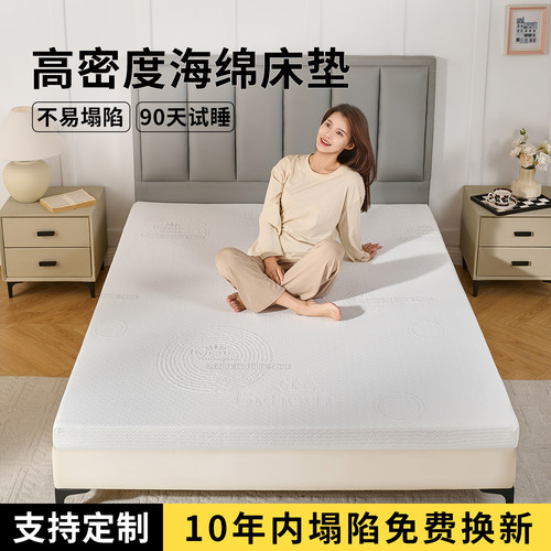 高密度海绵垫床垫卧室家用榻榻米床垫定制租房专用打地铺软垫薄款 - 图0