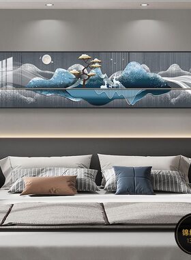 现代简约卧室装饰画床头挂画温馨福鹿客厅主卧墙画房间背景墙壁画