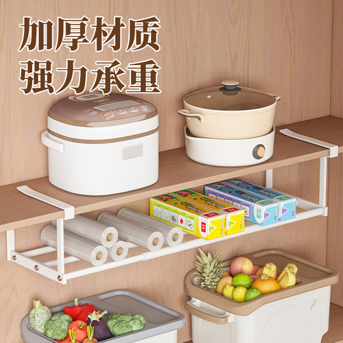可伸缩鞋柜分层架鞋子收纳神器省空间鞋托家用柜子下挂隔板置物架 - 图3