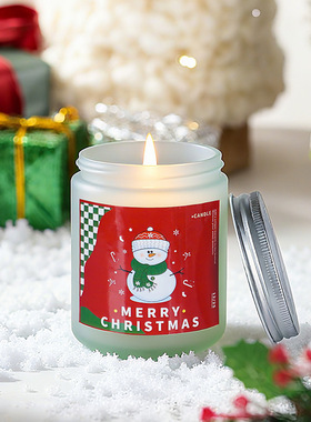 2025新款圣诞节礼物香薰蜡烛伴手礼盒大豆蜡跨境家居香氛节日摆件