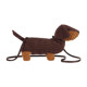 Apricot Lamb Dachshund Shoulder Bag ເດັກນ້ອຍທີ່ຫນ້າຮັກ Backpack ຂອງຂວັນວັນເກີດ Plush Crossbody Bag ຂອງຂວັນໃຫ້