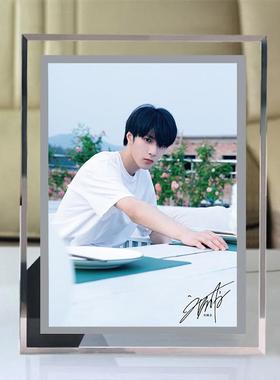 TNT刘耀文水晶相框 含高清6寸照片 明星周边玻璃画框桌面摆件