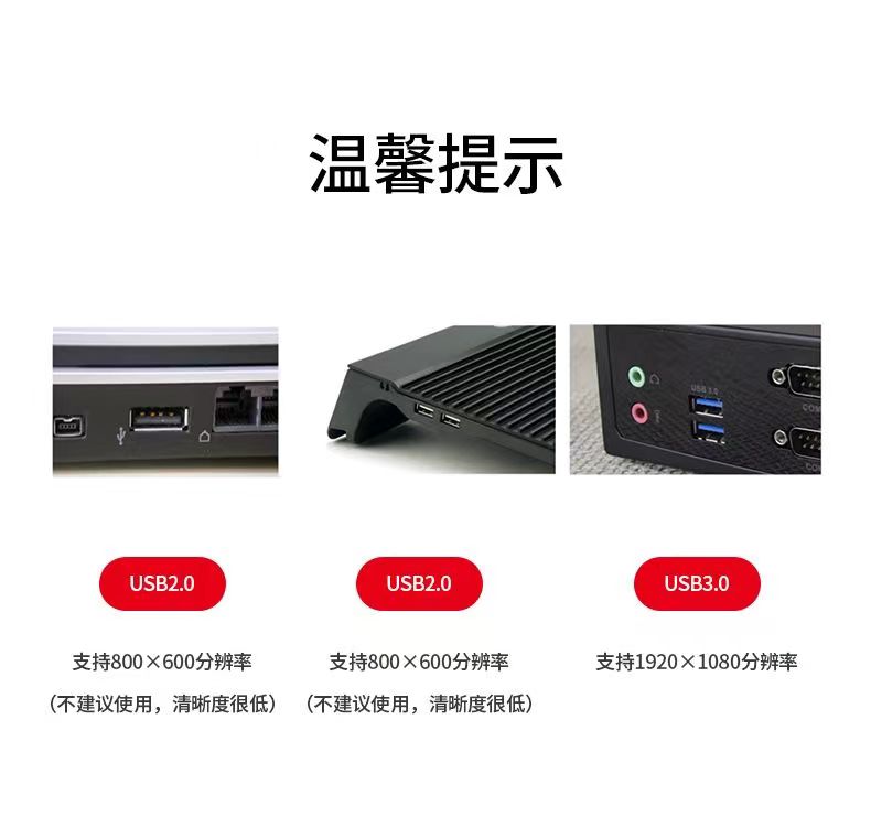 二合一USB转HDMI/VGA转换器电脑外接显示器高清线连接电视投影仪 - 图1