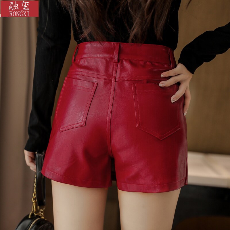 皮裙裤秋冬2022新款高腰a字半身裙 融玺半身裙