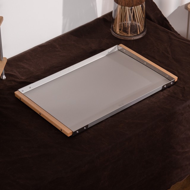 To the Du tray, raw aluminum solid wood stainless steel exquisite dining tray, Ji Home Furnishing