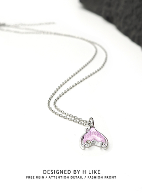 鱼尾炫彩缕空轻奢气质项链时尚新