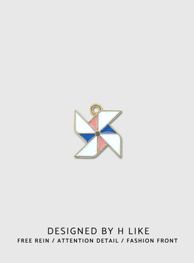 嘻哈风车项链吊坠钛钢蛇骨链男女