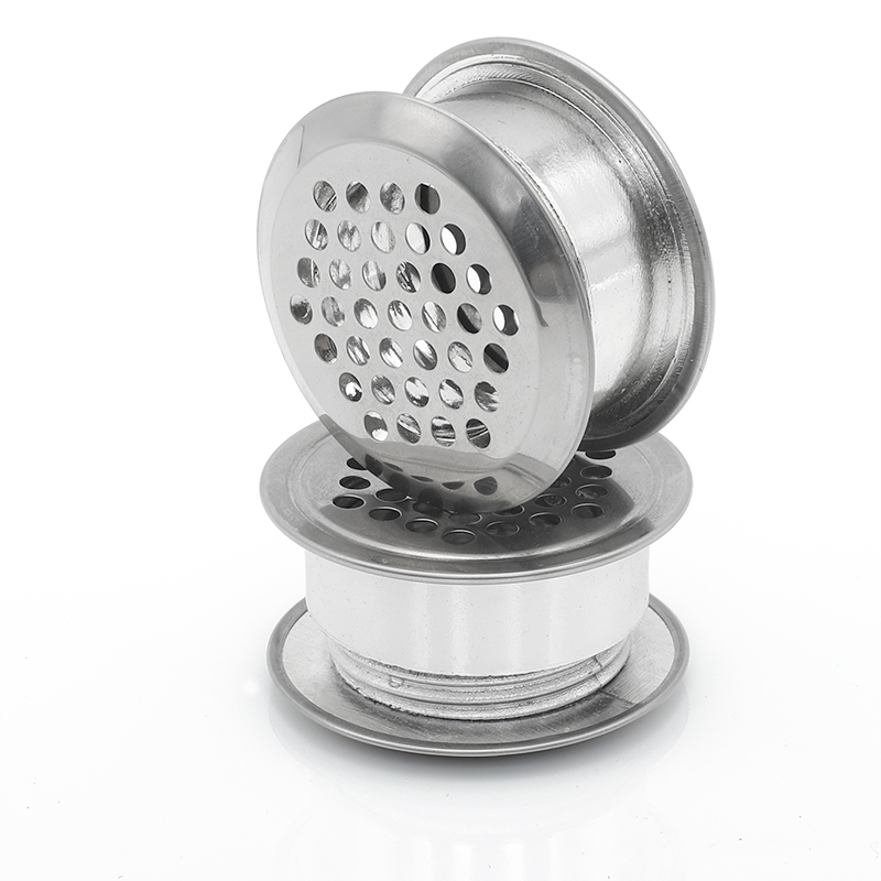 不锈钢透气孔盖双面厨房天然气煤气橱柜孔塞黑色白色家具鞋柜散热