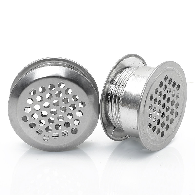 不锈钢透气孔盖双面厨房天然气煤气橱柜孔塞黑色白色家具鞋柜散热