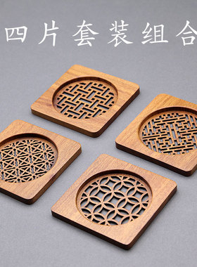 红木餐垫隔热垫创意餐桌垫盘子y垫子家用防烫垫锅垫砂锅垫碗垫杯