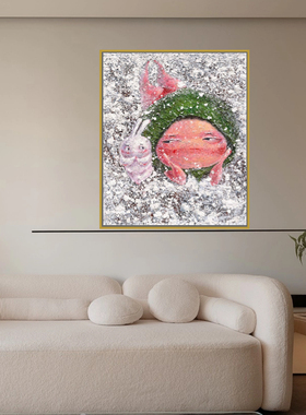 构得艺术X贾伟KK限量版画签名原创艺术画卧室简约装饰画 如花在雪