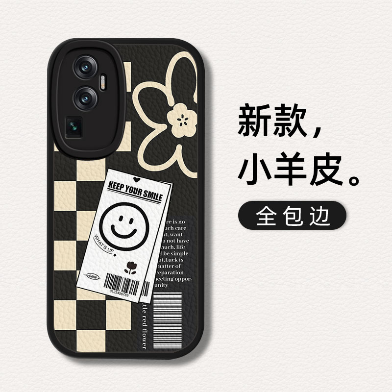 快乐微笑适用opporeno10手机壳opporneo9女opporeon8pro软壳opρoreno5pro新款opρoreno7套opporen6opro潮0p - 图1