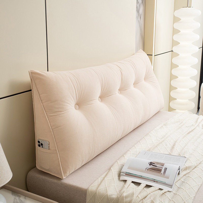Bedside triangle cushion bed large backrest waist pillow cross-border tatami soft package living room bay window simple and detachable
