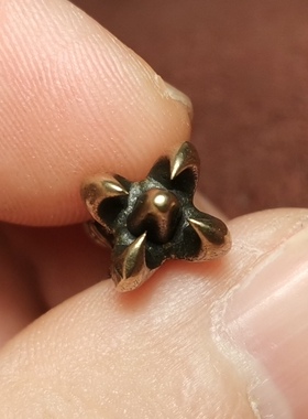 藏系文玩7*10*21mm小尺寸利马铜老款式复刻版金刚杵背云挂件吊坠