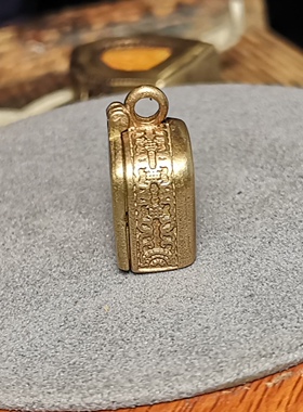 藏式文玩老铜后注小元素财神扎基拉姆噶乌盒吊坠挂件测挂随身佩戴
