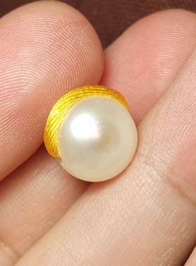 西藏文玩11*13mm白珍珠三通佛头一物一图锁骨链结尾饰品配饰配件