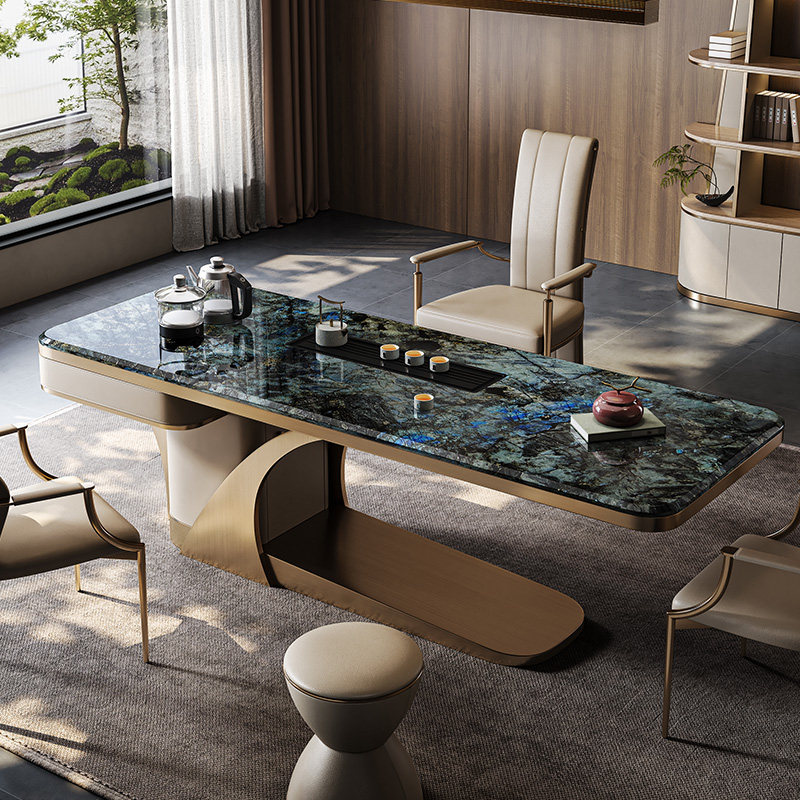 诚骏天然大理石茶桌泡茶台轻奢现代高级感别墅家用创意设计师茶桌,淘宝优惠券,粉丝福利购,淘宝优惠卷