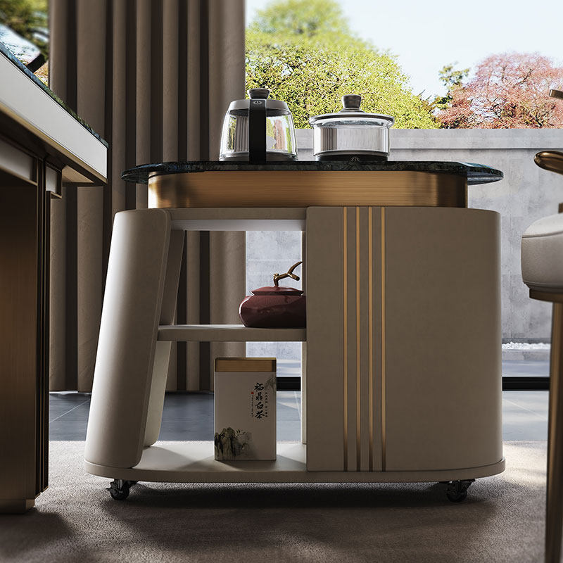 诚骏天然大理石移动茶桌家用小茶台轻奢风茶水柜阳台喝茶桌椅组合,淘宝优惠券,粉丝福利购,淘宝优惠卷