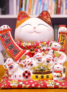 极速招财猫开业送礼陶瓷摇手摆件公司店铺收银台S家居玄关装饰品