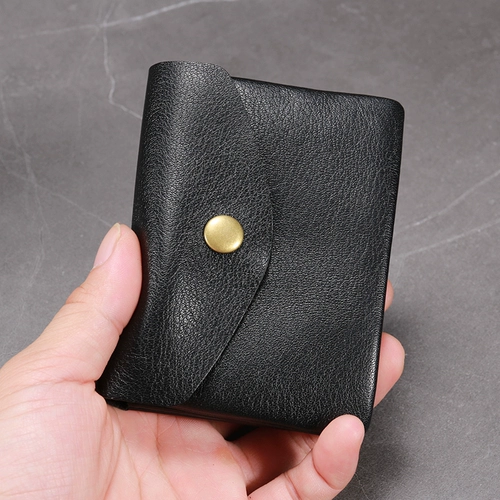 Кожаный кошелек, маленькая ретро сумка, картхолдер, монеты, японские и корейские, в корейском стиле