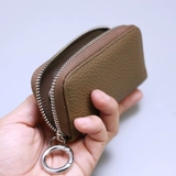 Маленькая ключница, маленький универсальный картхолдер с молнией для влюбленных подходит для мужчин и женщин, из натуральной кожи, 2 в 1