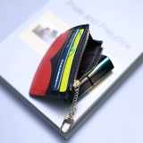 Маленький кошелек, ультратонкий брендовый картхолдер, монеты с молнией, коллекция 2022, из натуральной кожи