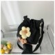 Popular small bags for women 2023 new trendy fresh canvas shoulder bag cute girly flower crossbody bucket bag