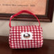 New Four Seasons Plaid Large Capacity Red Portable Storage Bag
