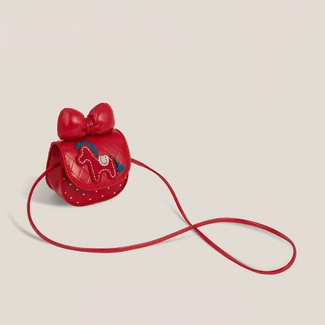 Girls Cute Crossbody Bag Cartoon Bow Pony New Year Red Envelope Girls Mini Lucky Money Shoulder Bag