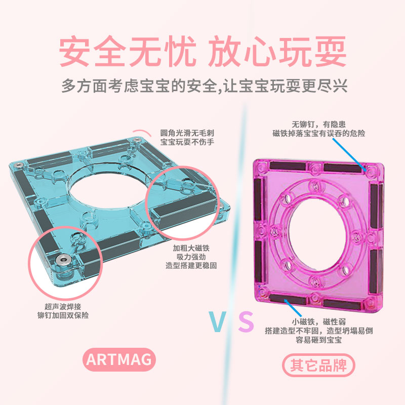 artmag /迈格特彩窗磁力片管道积木 迈格特玩具建构/拼插积木