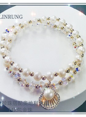 小众设计珍珠手串闺蜜串珠首饰