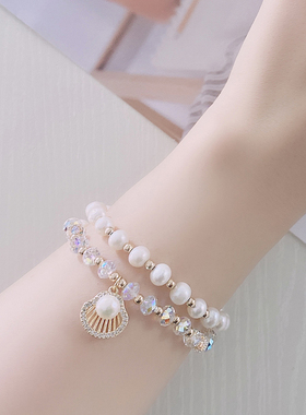 小众秋冬季冷淡风珍珠手链送闺蜜