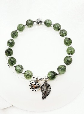 小众绿发晶森系送女朋友礼物手链