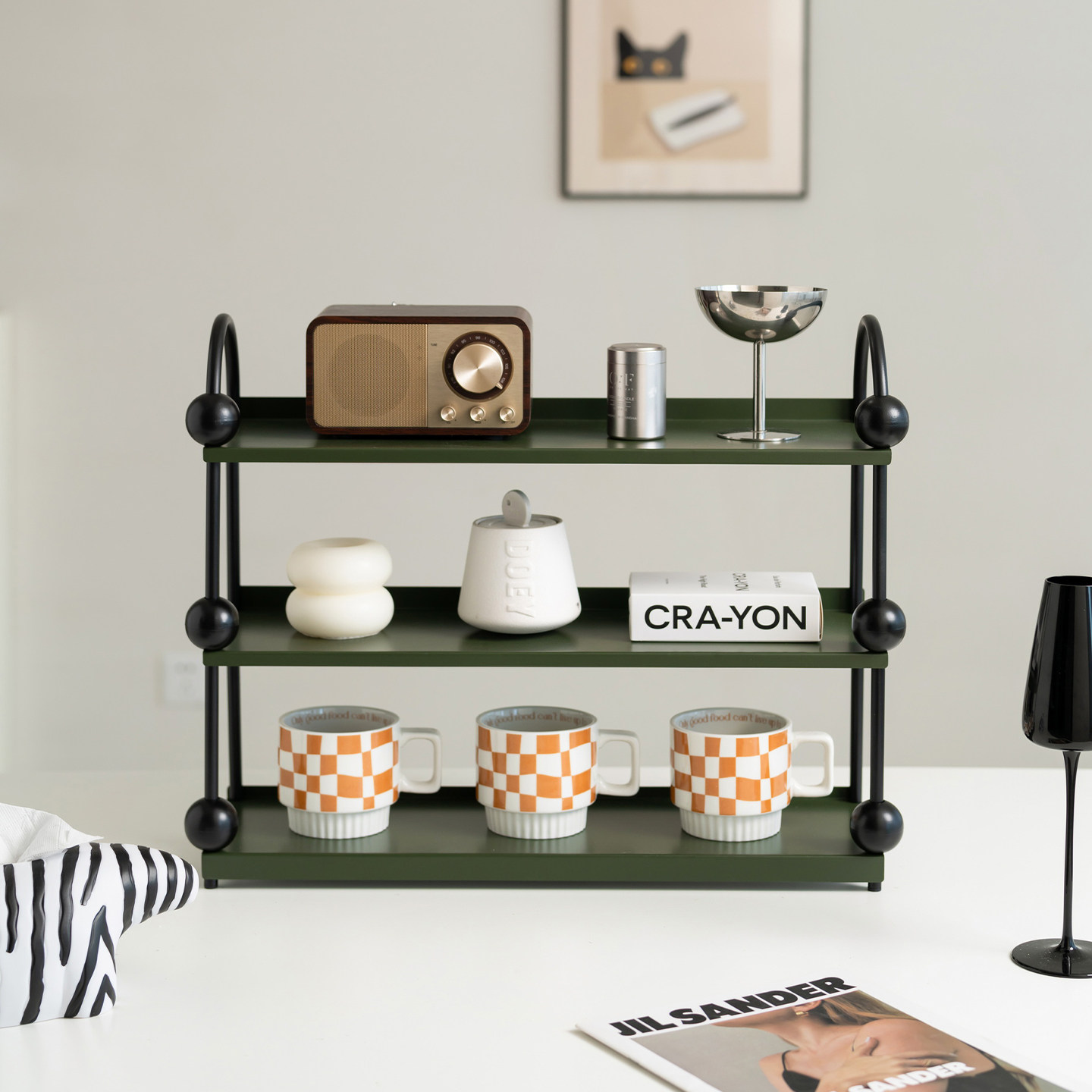 Nordic Sense多巴胺铁艺多层杯子收纳架桌面置物架咖啡杯展示架,淘宝优惠券,粉丝福利购,淘宝优惠卷