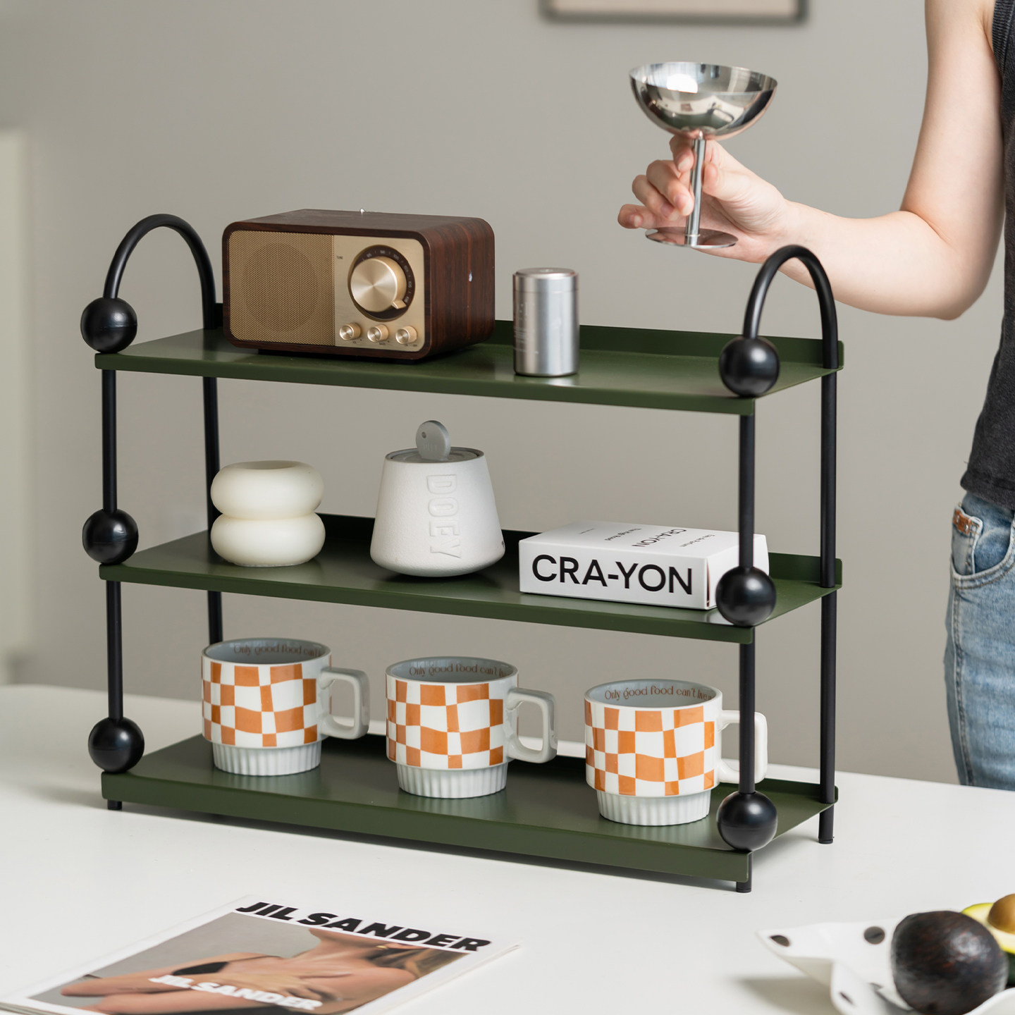 Nordic Sense多巴胺铁艺多层杯子收纳架桌面置物架咖啡杯展示架,淘宝优惠券,粉丝福利购,淘宝优惠卷