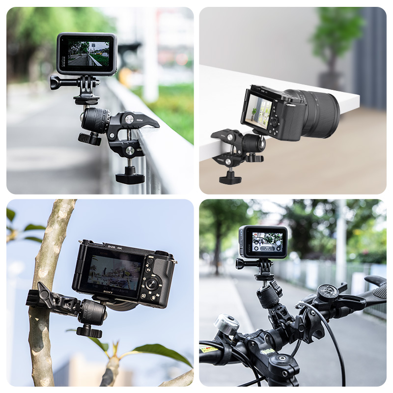 Ulanzi优篮子 R099相机大力夹适用DJI大疆pocket3/action4/gopro12配件蟹钳夹支架手机夹运动相机骑行支架 - 图3