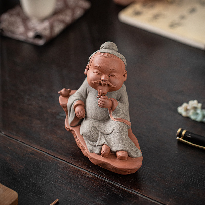 中式古风禅意历史人物茶圣茶宠摆件家居茶室茶道文化茶桌装饰摆设,淘宝优惠券,粉丝福利购,淘宝优惠卷