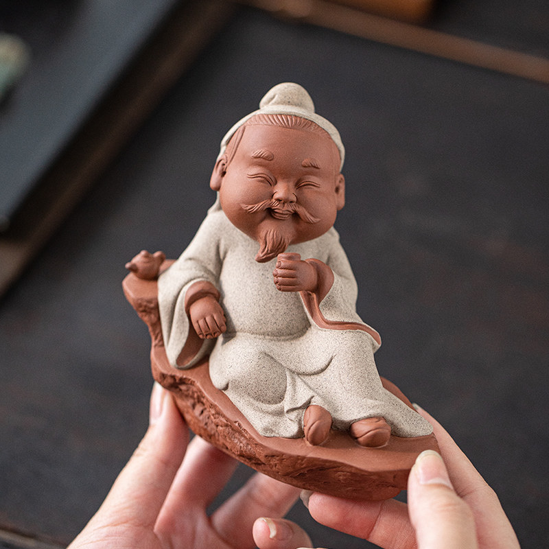 中式古风禅意历史人物茶圣茶宠摆件家居茶室茶道文化茶桌装饰摆设,淘宝优惠券,粉丝福利购,淘宝优惠卷